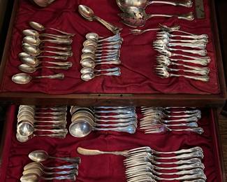 Reed & Barton vintage sterling service, Devon pattern.