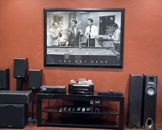 A/V equipment by Denon, Klipsch, Sony, LG, Energy etc.