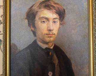 Framed PRINT on canvas.
The image is the portrait of Émile Bernard by Henri de Toulouse-Lautrec, painted in 1885