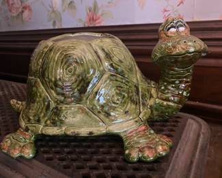 Ceramic turtle planter