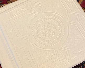 Paintable styrofoam ceiling/wall tiles