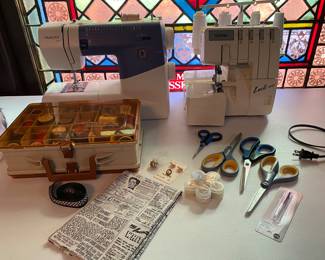 2 sewing machine & notions