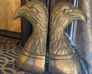 Brass eagle bookends