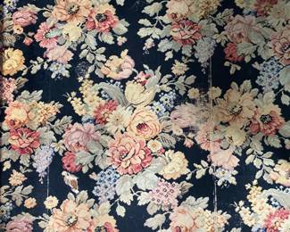 Large vintage area rug, shabby chic