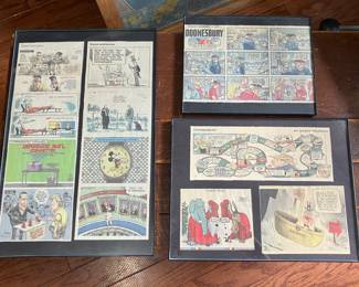 Vintage framed comics