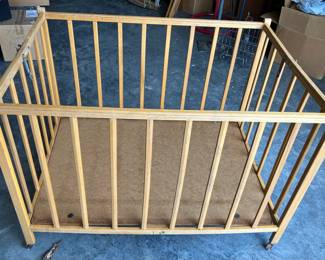 Vintage wooden playpen