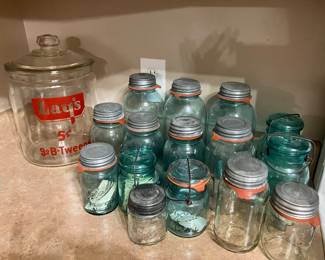 Assorted ball jars