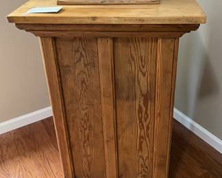 Oak podium cabinet