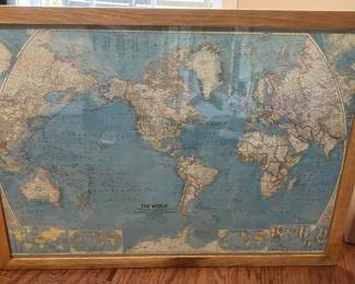 Framed vintage map