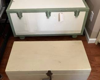 Antique wooden trunks