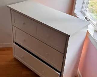 Denmark Three Drawer White Dresser