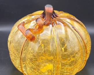 Pier 1 Glass Pumpkin