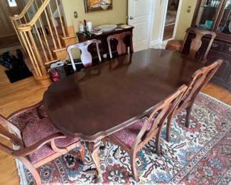 Elegant Pennsylvania House Solid Wood Top Table & (6) Chairs