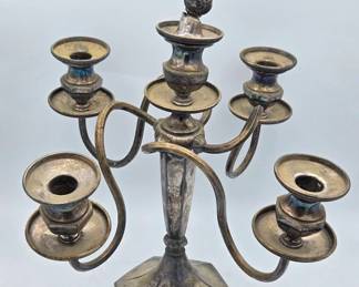 Five-Arm Silverplate Candelabra