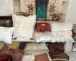 RALPH LAUREN QUEEN SHEETS, BEAUTIFUL THROWS & MORE!