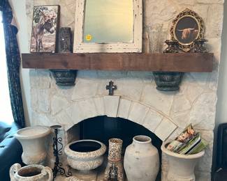 FABULOUS ITEMS AROUND THE FIREPLACE!