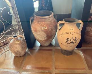 BOTH NEW & VINTAGE POTTERY ALL OVER THE PLACE!