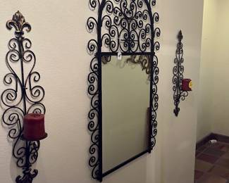 3pc MIRROR & SCONCES