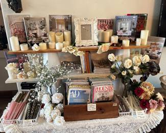 LOTS OF DECORATING BOOKS & MAGAZINES - AND MORE CANDLES!