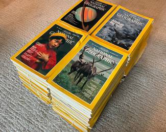 National Geographic magazines