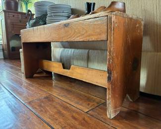 Primitive wood bench