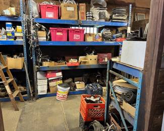 Shelves full of Falcon parts