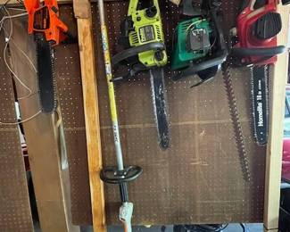-Stihl weed eater, 3 Chair saws