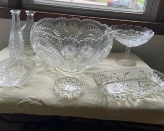 cut crystal set
