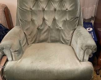 green comfy chair