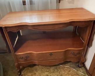 Vintage buffet table with drop leaf