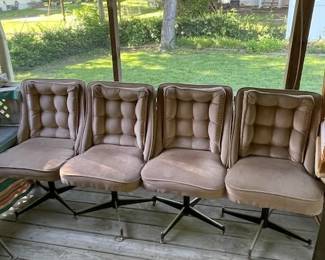 Mid Century breakfast swivel chairs