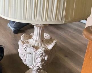 Vintage ivory color with gold accents lamp