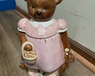 Certified Intl Peggy Jo Ackley Bear Cookie Jar!!