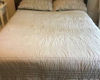 Headboard and bed and bedding