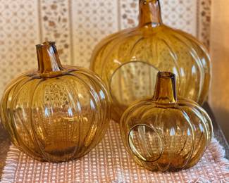Pumpkin Shaped Candle Holders