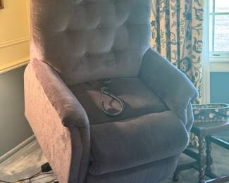 Blue fabric Easy Electric Lift Recliner