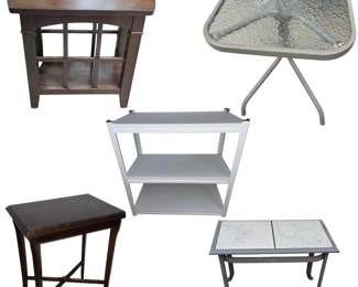 Antiques to Modern tables & shelves