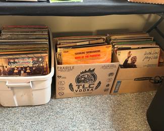 Boxes of albums