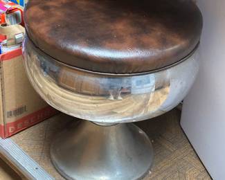 Four antique fountain stools
