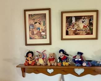 Disney, plushies and lithographs