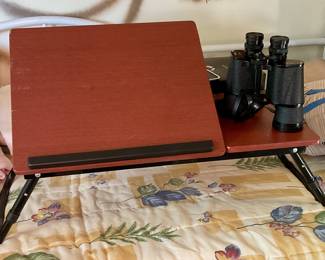 Binoculars, work table