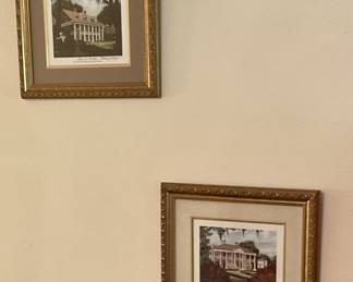 Plantation homes prints framed