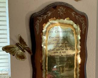 home interior butterfly’s, Ten Commandment’s plaque
