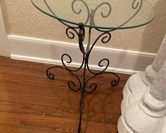 SMALL GLASS TOP TABLE