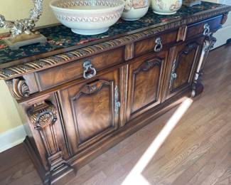 hooker large wood buffet matches dining table