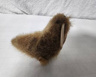 REAL FUR AND REAL TUSK ALASKAN INUIT WALRUS