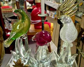 Glass Murano birds. Formia