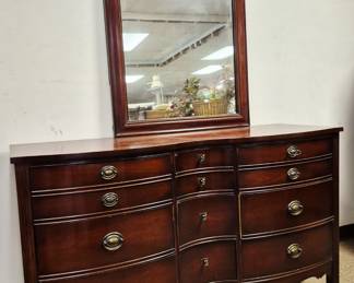 Mahogany "Dixie" bedroom furniture. Dresser w/ mirror