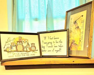 Much framed artwork and related items