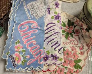 "Chicago", "Illinois" and 'Pennsylvania" hankies 